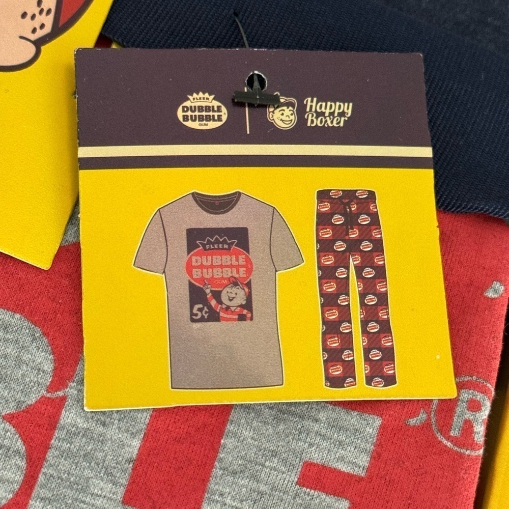 HAPPY BOXER Dubble Bubble 2 Piece T-Shirt & Pants Lounge Pajama Set Size XL NEW